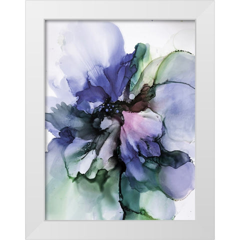 Floral Vibrant 2 White Modern Wood Framed Art Print by Debs, Emma Catherine
