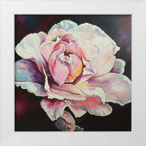 Rose 1 White Modern Wood Framed Art Print by Debs, Emma Catherine