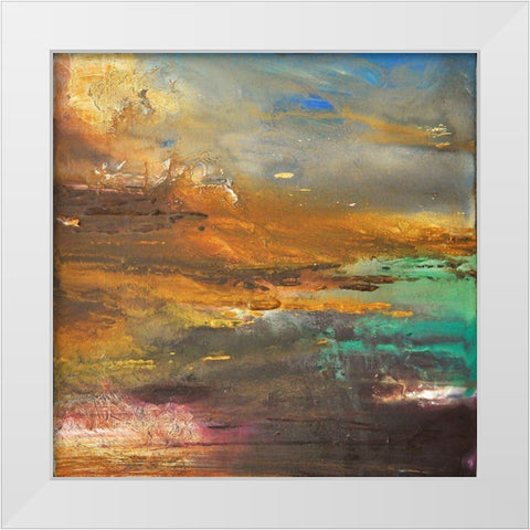 Primordial Vista 1 White Modern Wood Framed Art Print by Debs, Emma Catherine