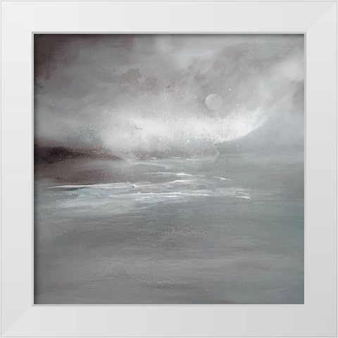 Tranquil Waters White Modern Wood Framed Art Print by Debs, Emma Catherine