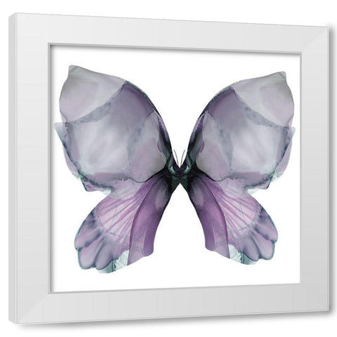 Floral Butterfly 3 White Modern Wood Framed Art Print by Debs, Emma Catherine