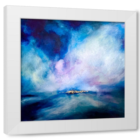 Seascape Lumiere White Modern Wood Framed Art Print by Debs, Emma Catherine