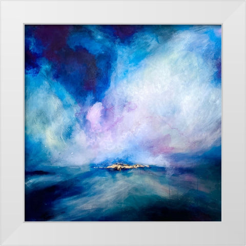 Seascape Lumiere White Modern Wood Framed Art Print by Debs, Emma Catherine
