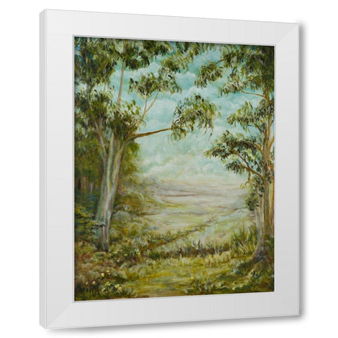 Garden Path White Modern Wood Framed Art Print by Johnson, Elizabeth