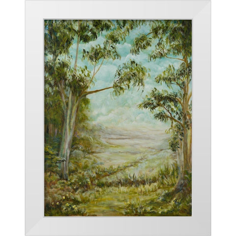Garden Path White Modern Wood Framed Art Print by Johnson, Elizabeth
