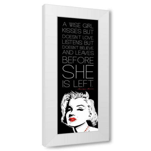 Monroe White Modern Wood Framed Art Print by Rodriquez Jr, Enrique