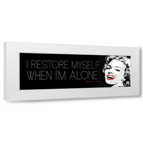 When Im Alone White Modern Wood Framed Art Print by Rodriquez Jr, Enrique