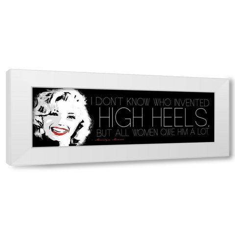 High Heels White Modern Wood Framed Art Print by Rodriquez Jr, Enrique