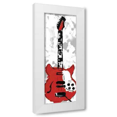 Electric Guitar B White Modern Wood Framed Art Print by Rodriquez Jr, Enrique