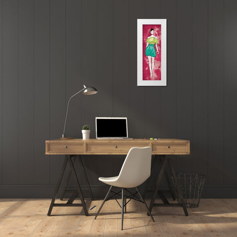 Runway Models White Modern Wood Framed Art Print by Rodriquez Jr, Enrique