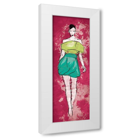 Runway Models White Modern Wood Framed Art Print by Rodriquez Jr, Enrique