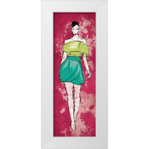 Runway Models White Modern Wood Framed Art Print by Rodriquez Jr, Enrique