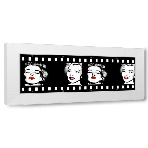 Monroe Strip 3 White Modern Wood Framed Art Print by Rodriquez Jr, Enrique