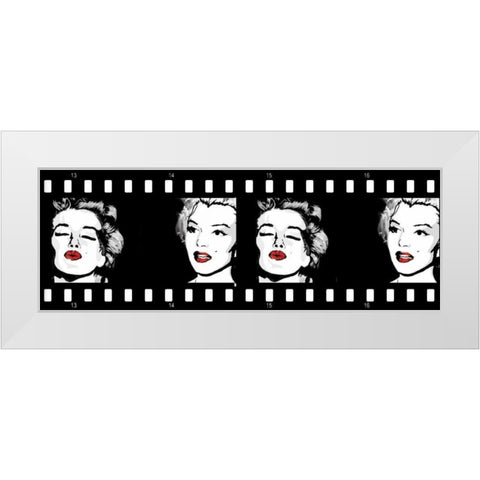 Monroe Strip 3 White Modern Wood Framed Art Print by Rodriquez Jr, Enrique