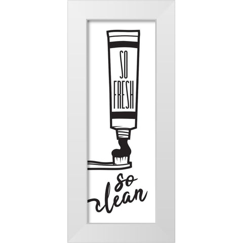 So Fresh So Clean White Modern Wood Framed Art Print by Rodriquez Jr, Enrique