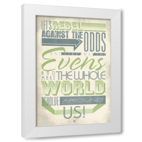 Rebel 2 White Modern Wood Framed Art Print by Rodriquez Jr, Enrique