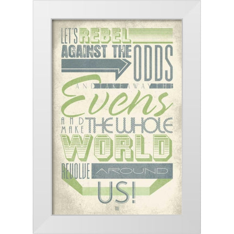 Rebel 2 White Modern Wood Framed Art Print by Rodriquez Jr, Enrique