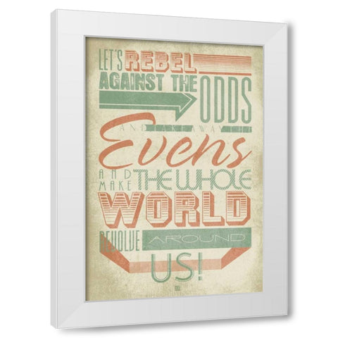 Rebel 4 White Modern Wood Framed Art Print by Rodriquez Jr, Enrique