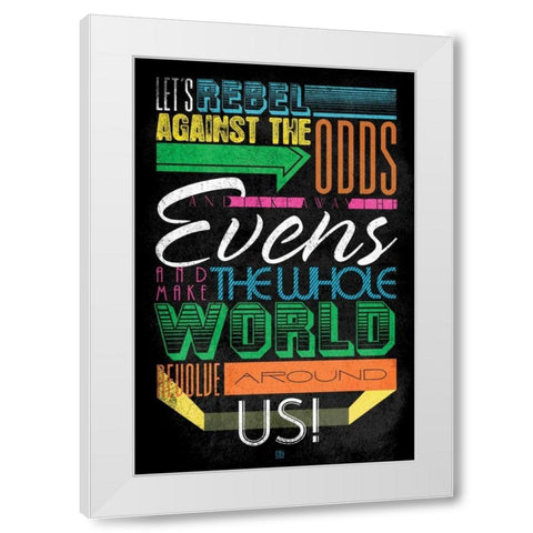 Rebel 5 White Modern Wood Framed Art Print by Rodriquez Jr, Enrique