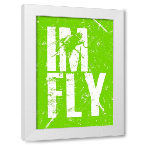 IM FLY 3 White Modern Wood Framed Art Print by Rodriquez Jr, Enrique