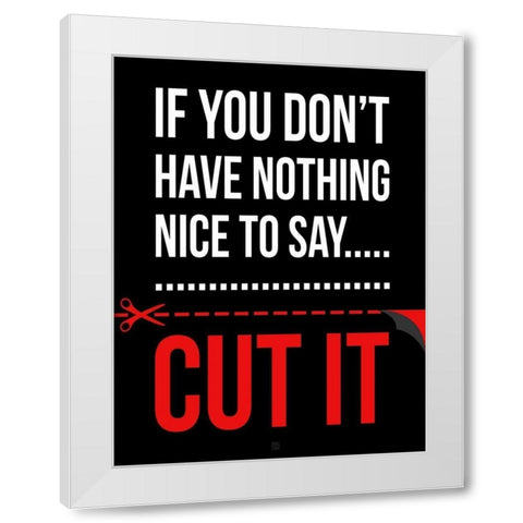 Cut It White Modern Wood Framed Art Print by Rodriquez Jr, Enrique