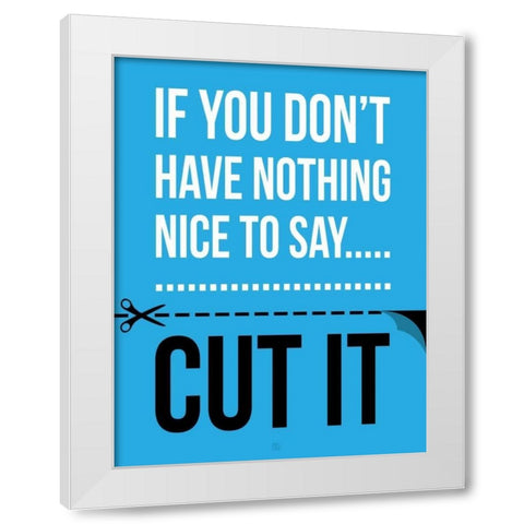 Cut It D White Modern Wood Framed Art Print by Rodriquez Jr, Enrique