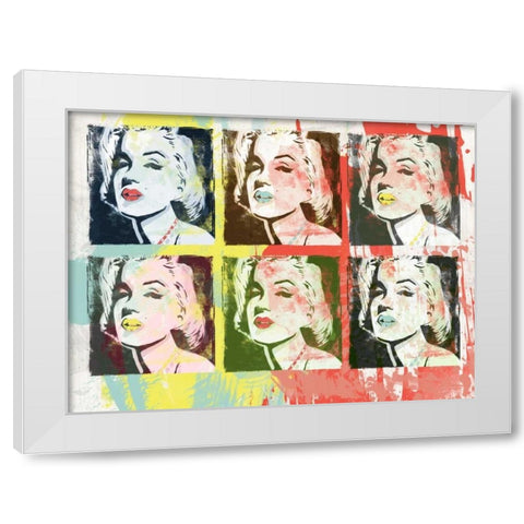 Monroe Painted A2 White Modern Wood Framed Art Print by Rodriquez Jr, Enrique
