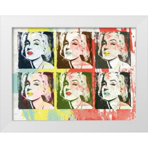 Monroe Painted A2 White Modern Wood Framed Art Print by Rodriquez Jr, Enrique