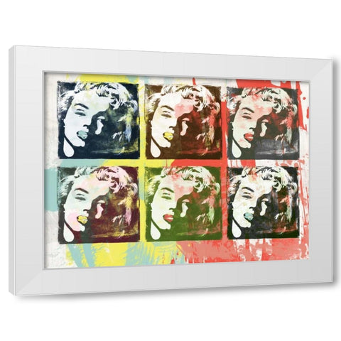 Monroe Painted B2 White Modern Wood Framed Art Print by Rodriquez Jr, Enrique