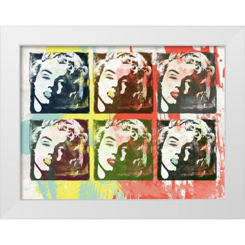 Monroe Painted B2 White Modern Wood Framed Art Print by Rodriquez Jr, Enrique