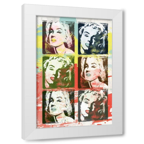 Monroe Painted C White Modern Wood Framed Art Print by Rodriquez Jr, Enrique