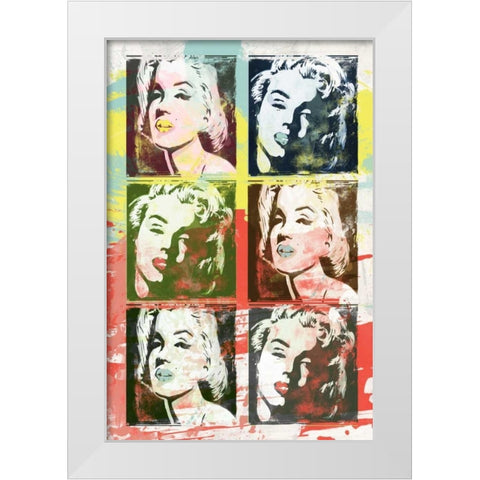 Monroe Painted C White Modern Wood Framed Art Print by Rodriquez Jr, Enrique