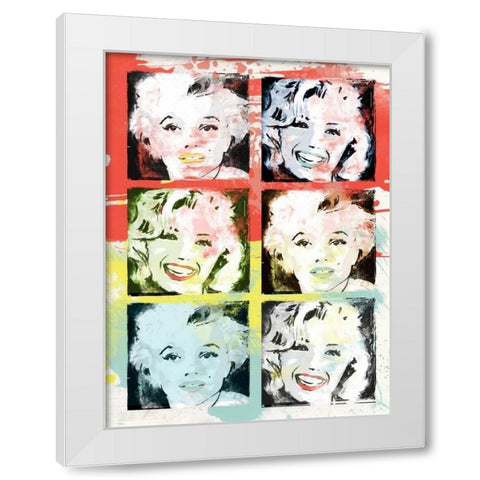 Monroe Painted D White Modern Wood Framed Art Print by Rodriquez Jr, Enrique