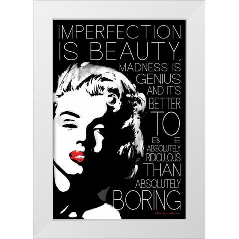 Monroe Boring White Modern Wood Framed Art Print by Rodriquez Jr, Enrique