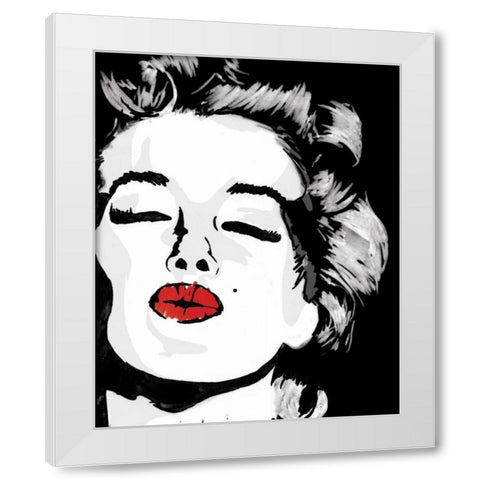 Monroe 5 White Modern Wood Framed Art Print by Rodriquez Jr, Enrique