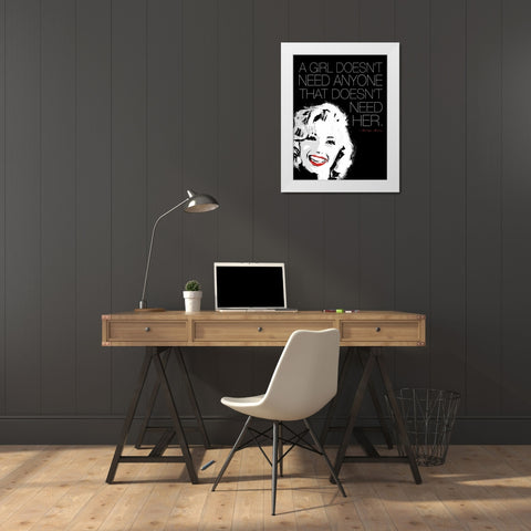 Monroe No Need White Modern Wood Framed Art Print by Rodriquez Jr, Enrique