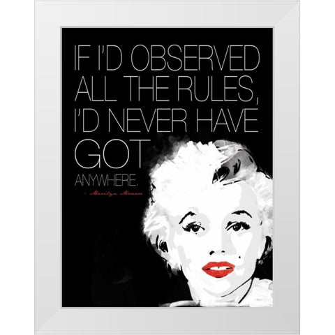 Monroe 2 White Modern Wood Framed Art Print by Rodriquez Jr, Enrique