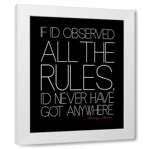 Text 2 White Modern Wood Framed Art Print by Rodriquez Jr, Enrique