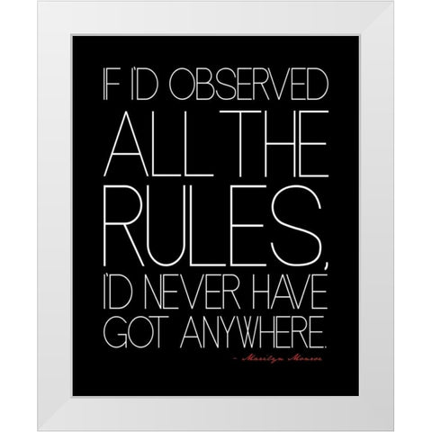 Text 2 White Modern Wood Framed Art Print by Rodriquez Jr, Enrique