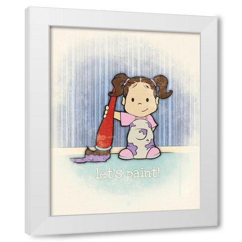 Niara 1 White Modern Wood Framed Art Print by Rodriquez Jr, Enrique