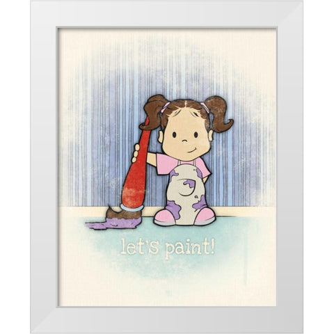 Niara 1 White Modern Wood Framed Art Print by Rodriquez Jr, Enrique