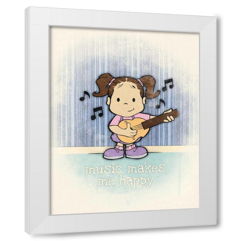 Niara 2 White Modern Wood Framed Art Print by Rodriquez Jr, Enrique