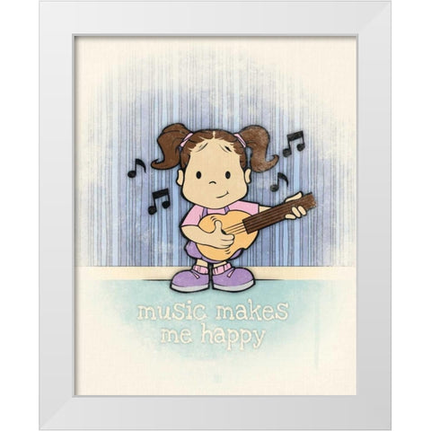 Niara 2 White Modern Wood Framed Art Print by Rodriquez Jr, Enrique