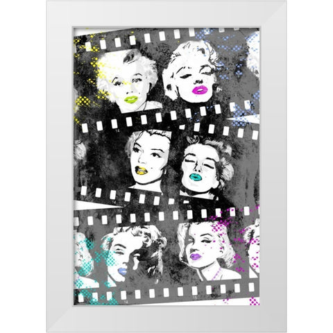Monroe Strip 6 White Modern Wood Framed Art Print by Rodriquez Jr, Enrique