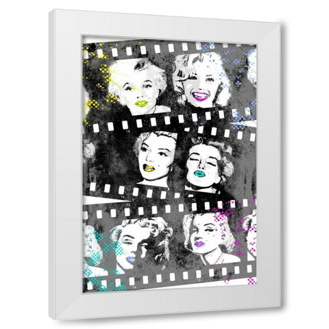 Monroe Strip 5 White Modern Wood Framed Art Print by Rodriquez Jr, Enrique