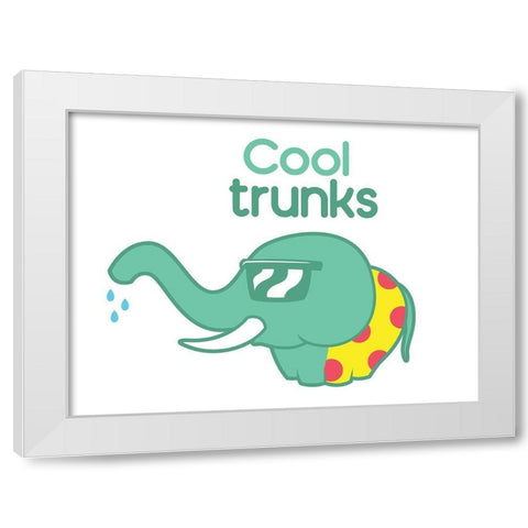 Cool Trunks White Modern Wood Framed Art Print by Rodriquez Jr, Enrique