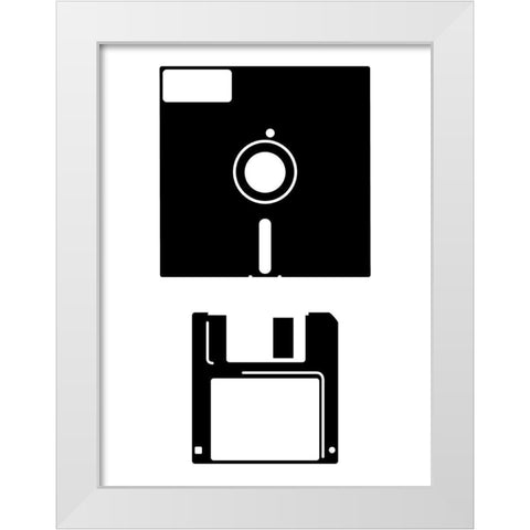 Computer Entertainment White Modern Wood Framed Art Print by Rodriguez, Enrique