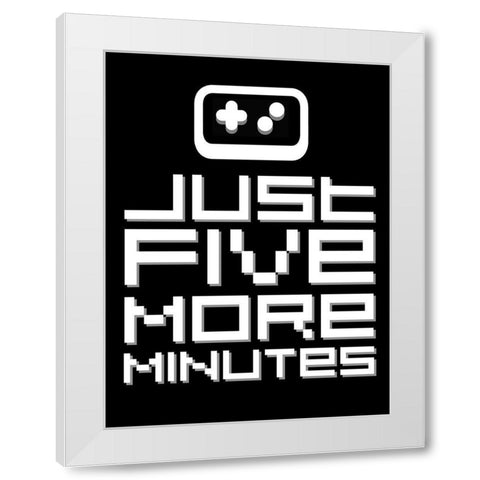 Just Five More Minutes White Modern Wood Framed Art Print by Rodriquez Jr, Enrique