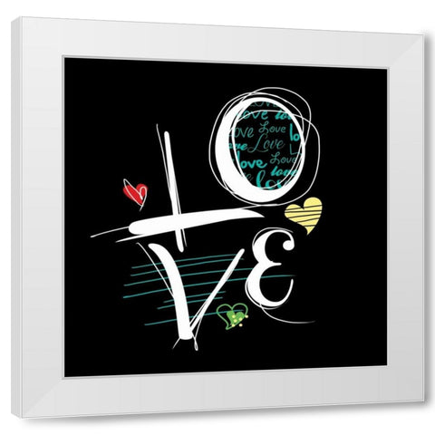 Love Hope B White Modern Wood Framed Art Print by Rodriquez Jr, Enrique