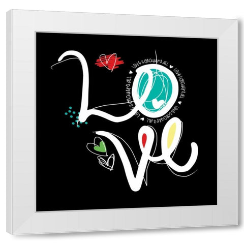 Love Hope B White Modern Wood Framed Art Print by Rodriquez Jr, Enrique